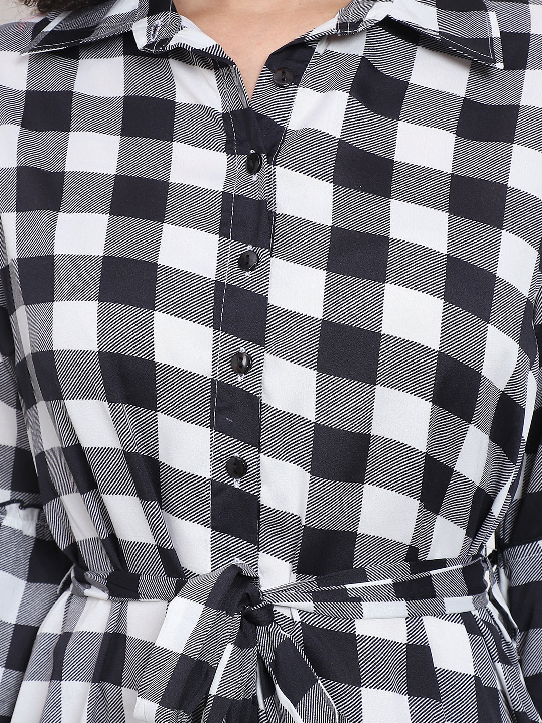 Checkered Cotton Shirt Dress Manufacturer & Exporter