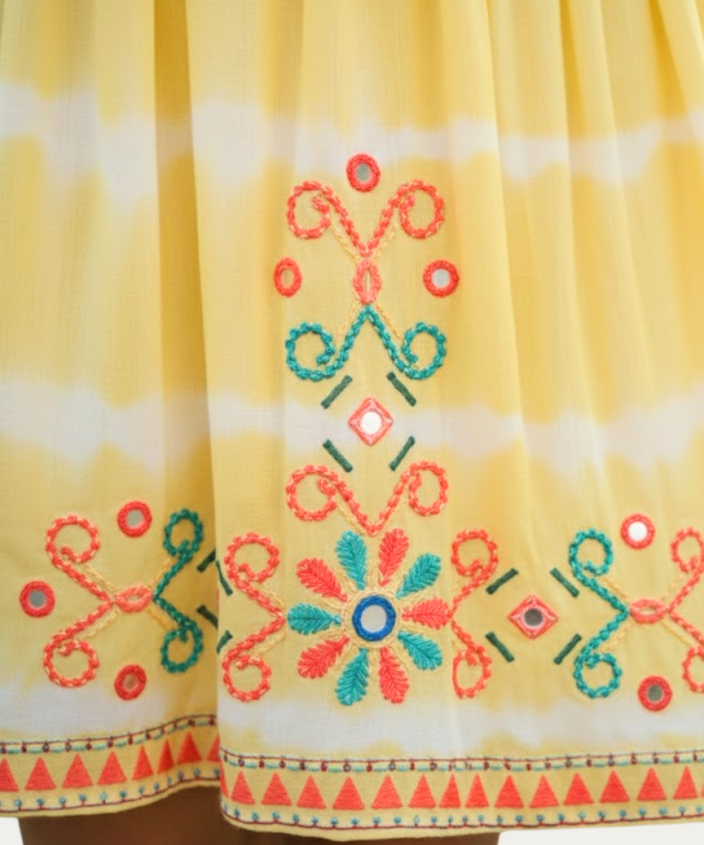 Women’s Tie-Dye Cotton Dress with Embroidery | Viigobella