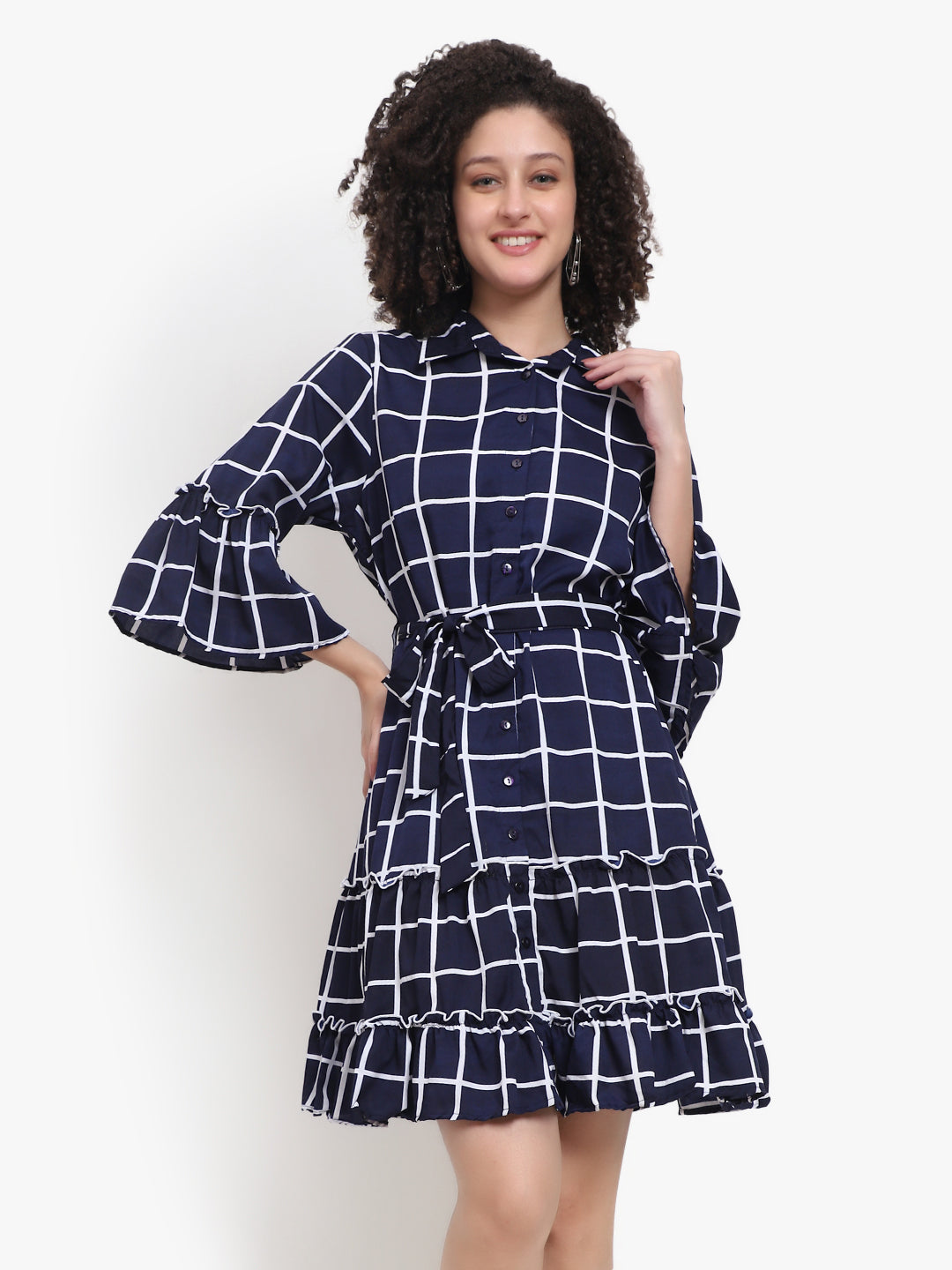 City Check Swing Dress 62094