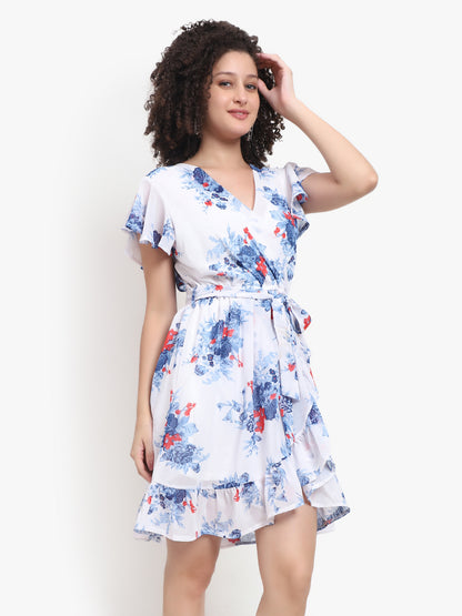 Floral Wrap Dress - A Perfect Blend of Elegance and Comfort