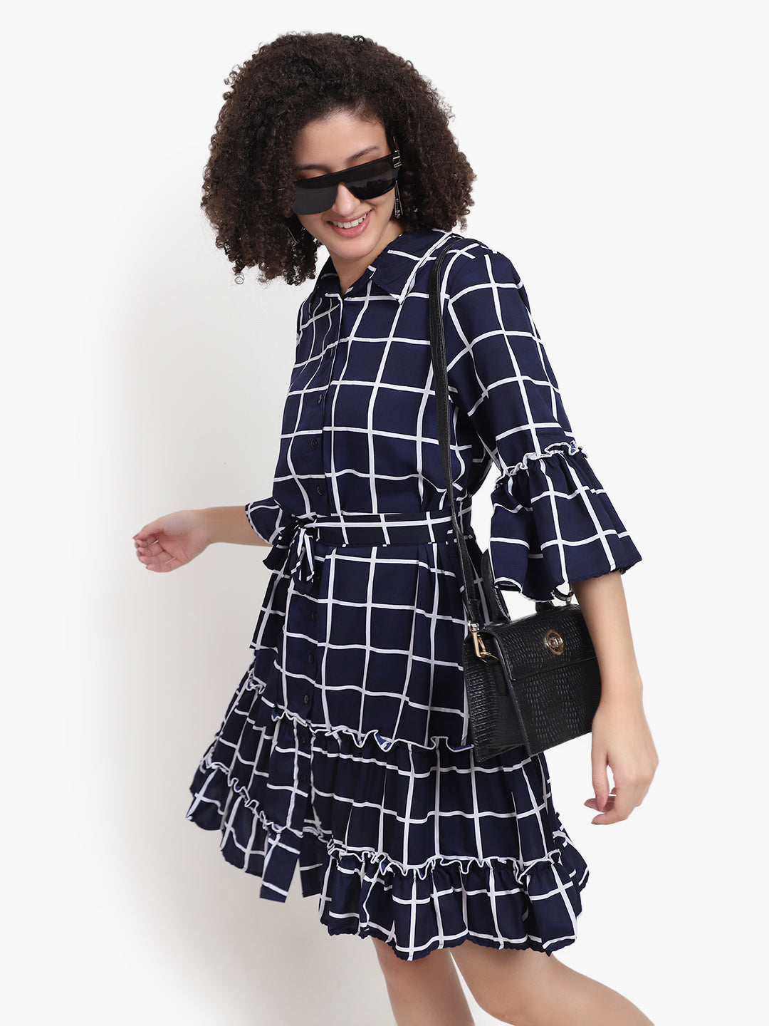 City Check Swing Dress 62094