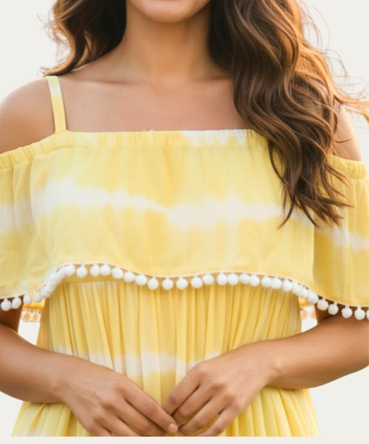 Women’s Tie-Dye Cotton Dress with Embroidery | Viigobella