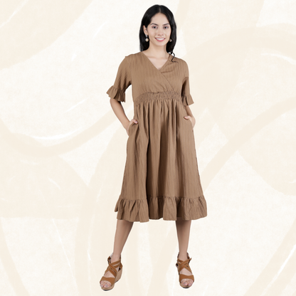 Western Women Long Cotton Dress 72190