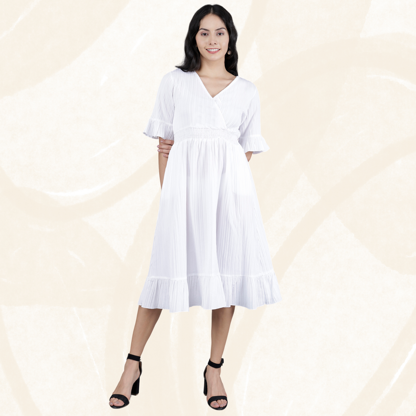 Robe longue en coton pour femme occidentale 