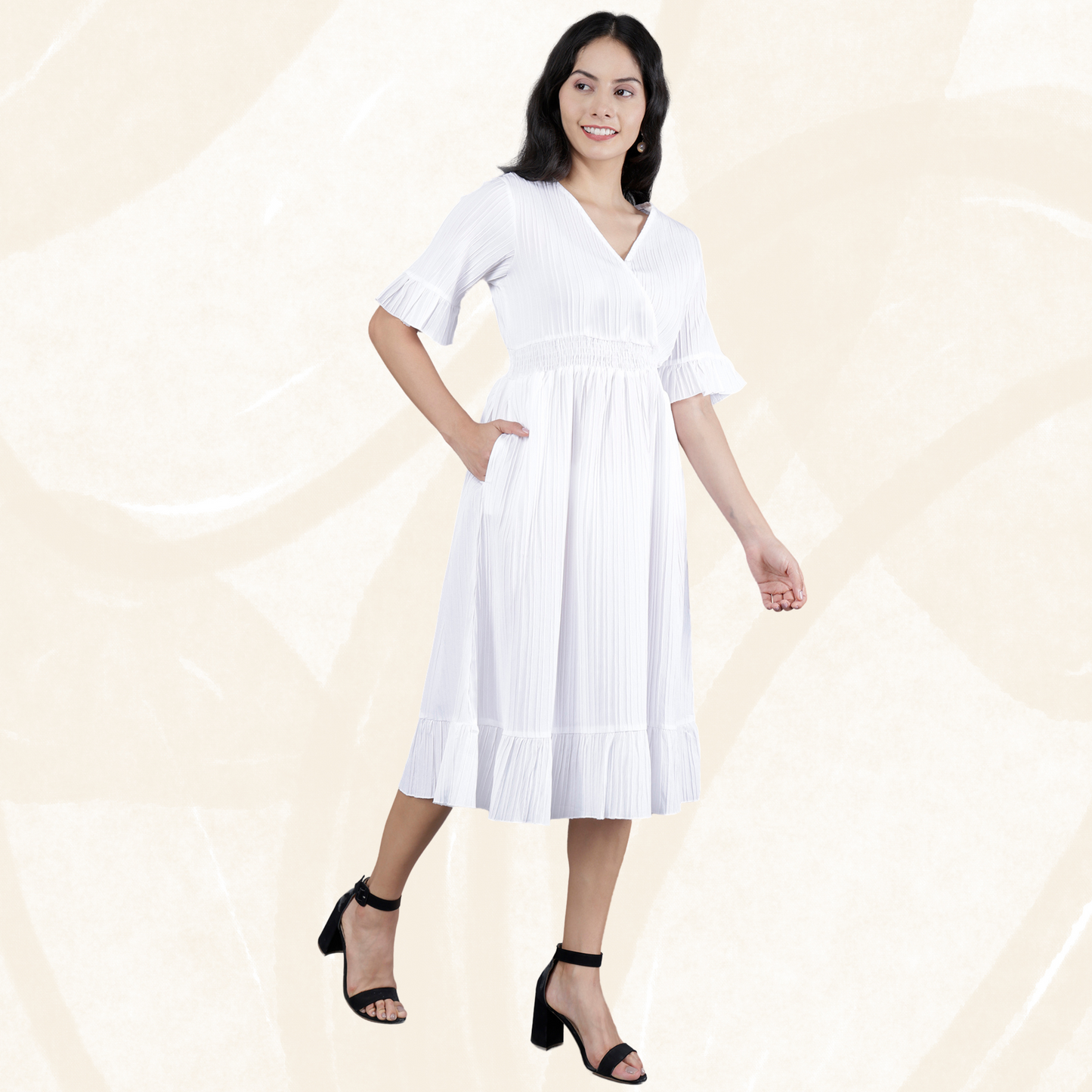 Robe longue en coton pour femme occidentale 