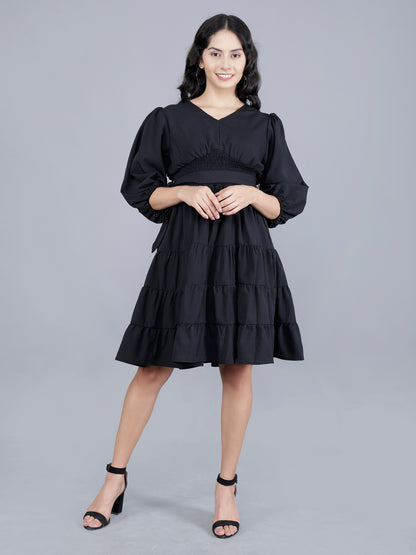 Poly Crepe Wrinkle Short Dress | Women’s Apparel Manufacturer & Exporter