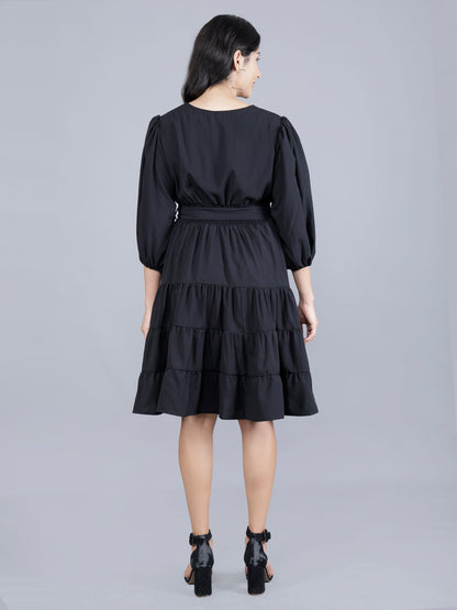 Poly Crepe Wrinkle Short Dress | Women’s Apparel Manufacturer & Exporter