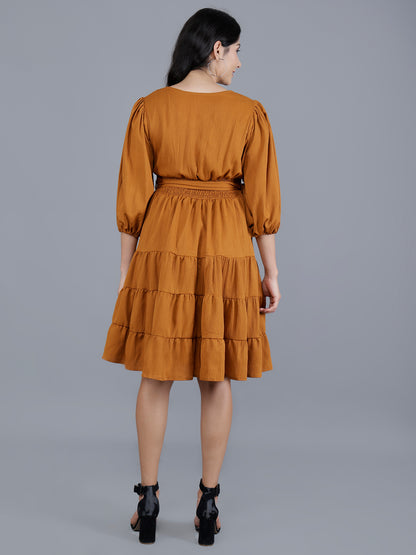 Poly Crepe Wrinkle Short Dress | Women’s Apparel Manufacturer & Exporter