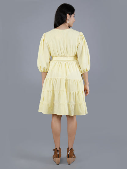 Poly Crepe Wrinkle Short Dress | Women’s Apparel Manufacturer & Exporter