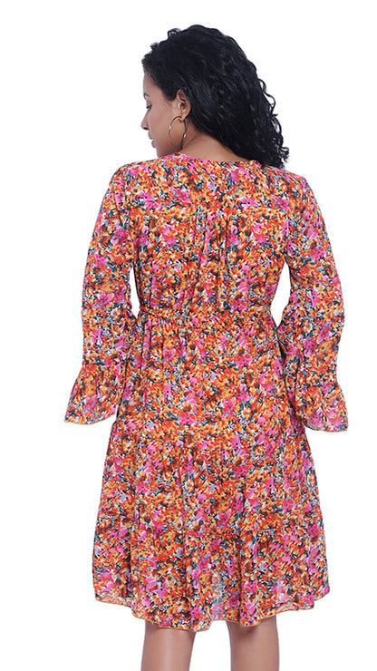 Floral Printed Seda Dress