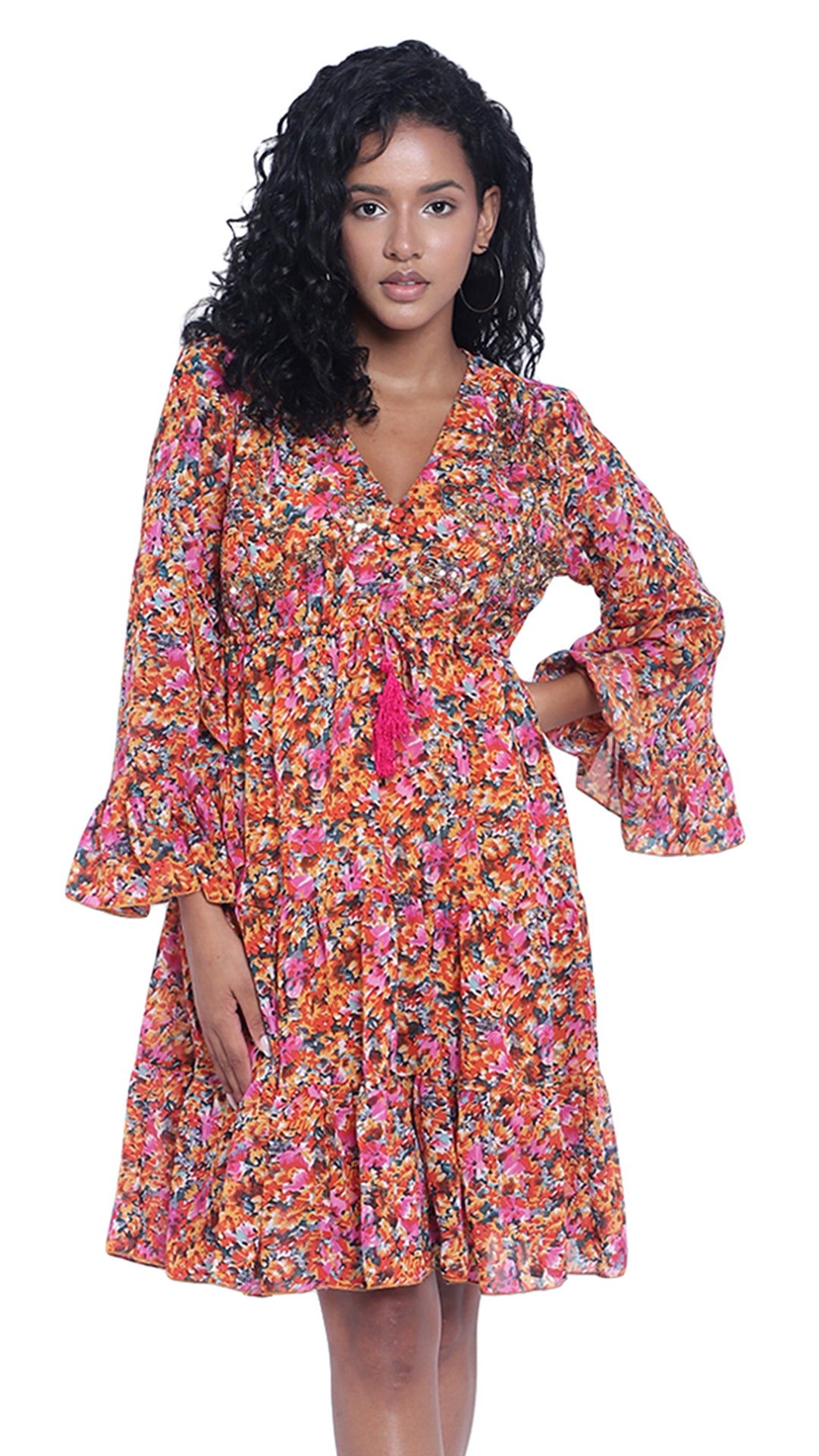 Floral Printed Seda Dress
