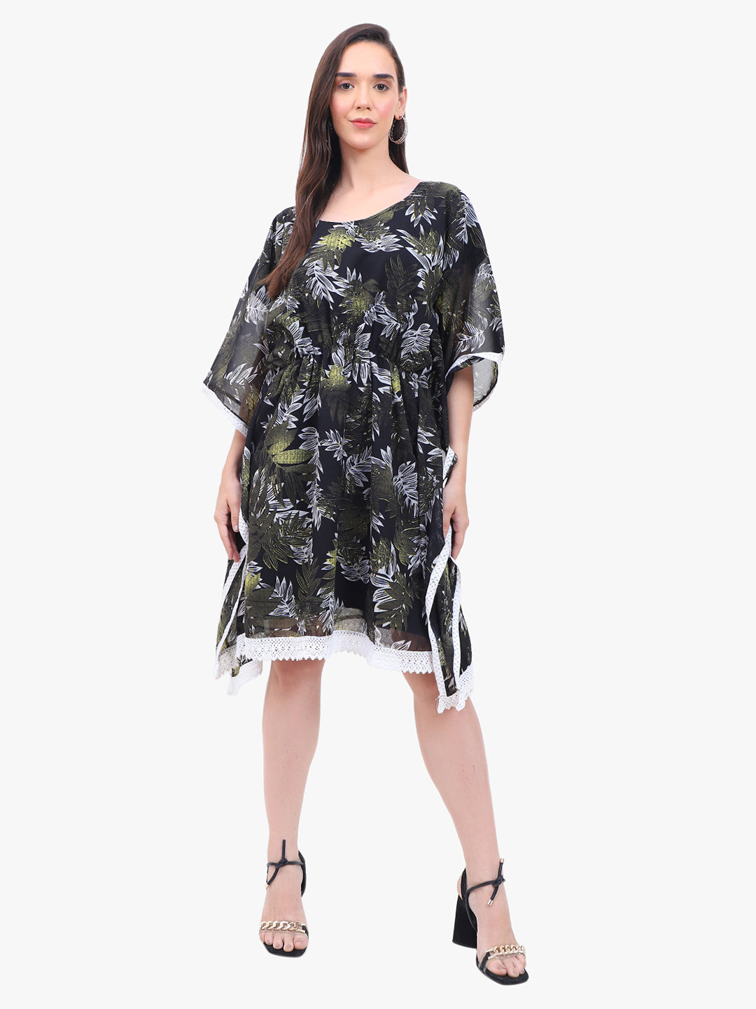 Floral Georgette Kaftan Dres