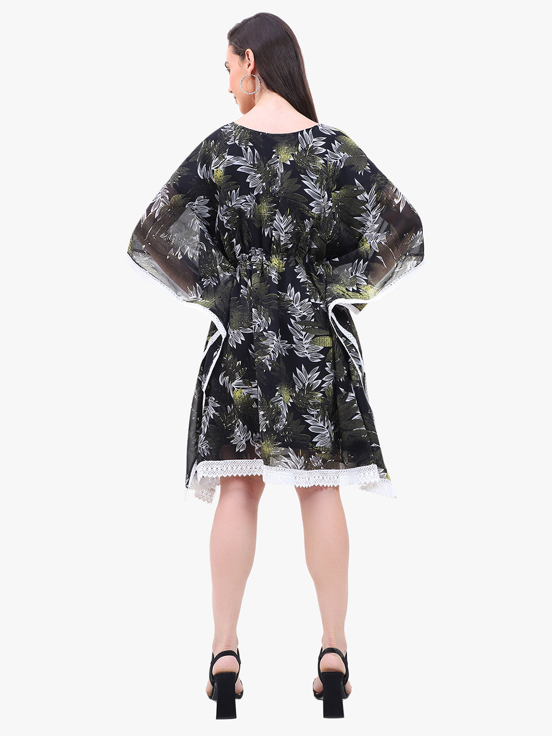 Floral Georgette Kaftan Dres