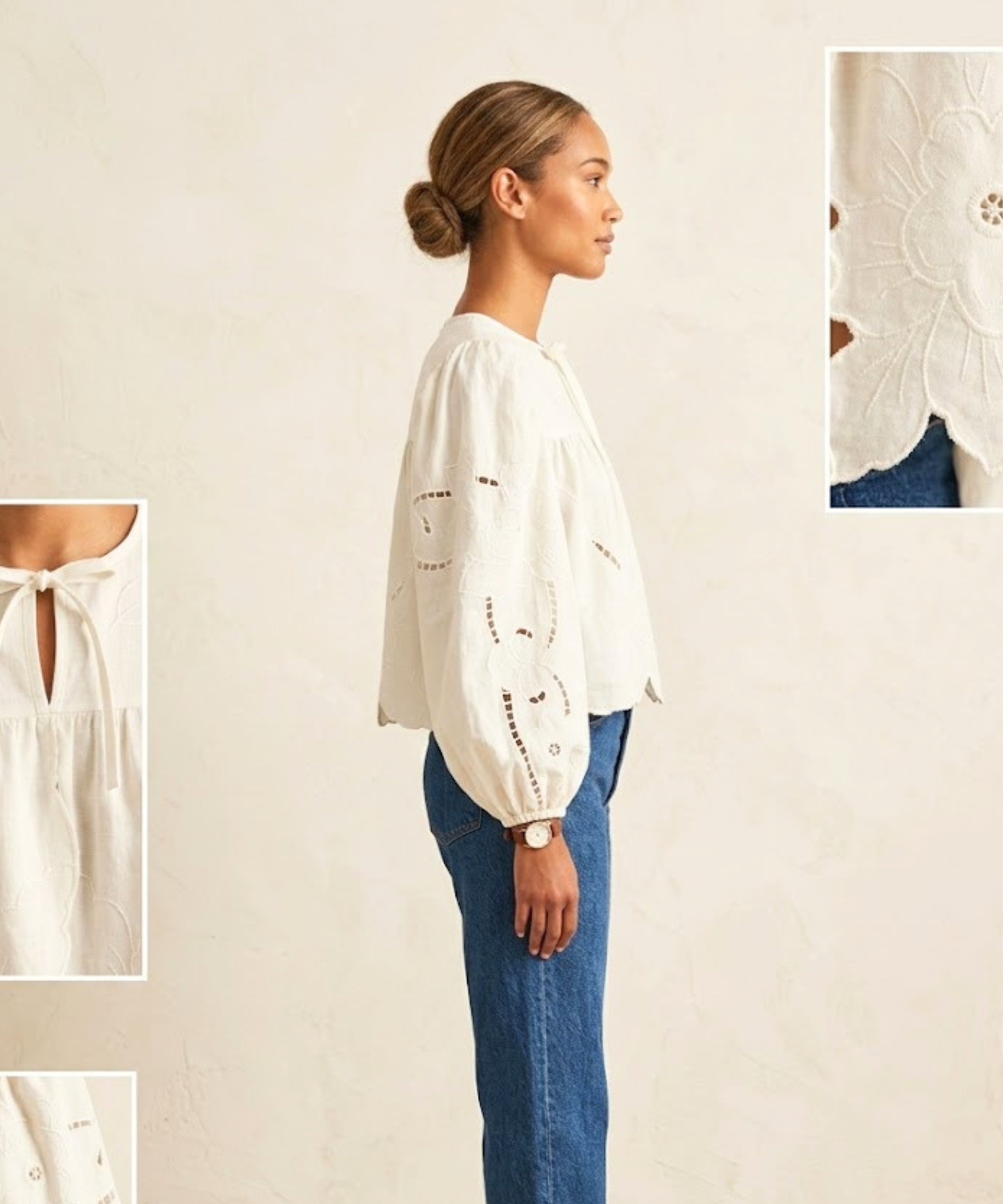 Women’s Cotton Schiffli Embroidered Top | Wholesale | Viigobella