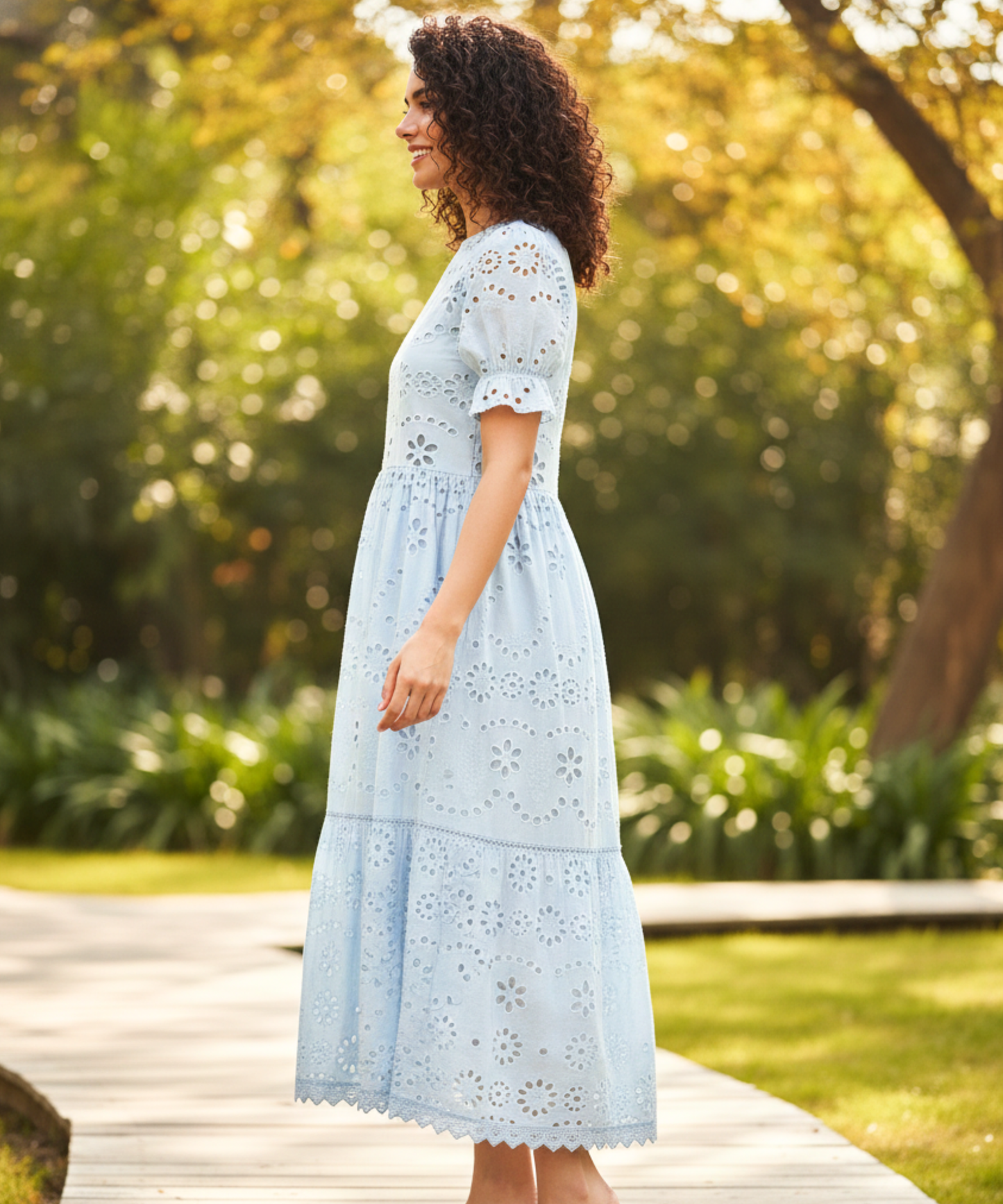 vestido algodón bordado