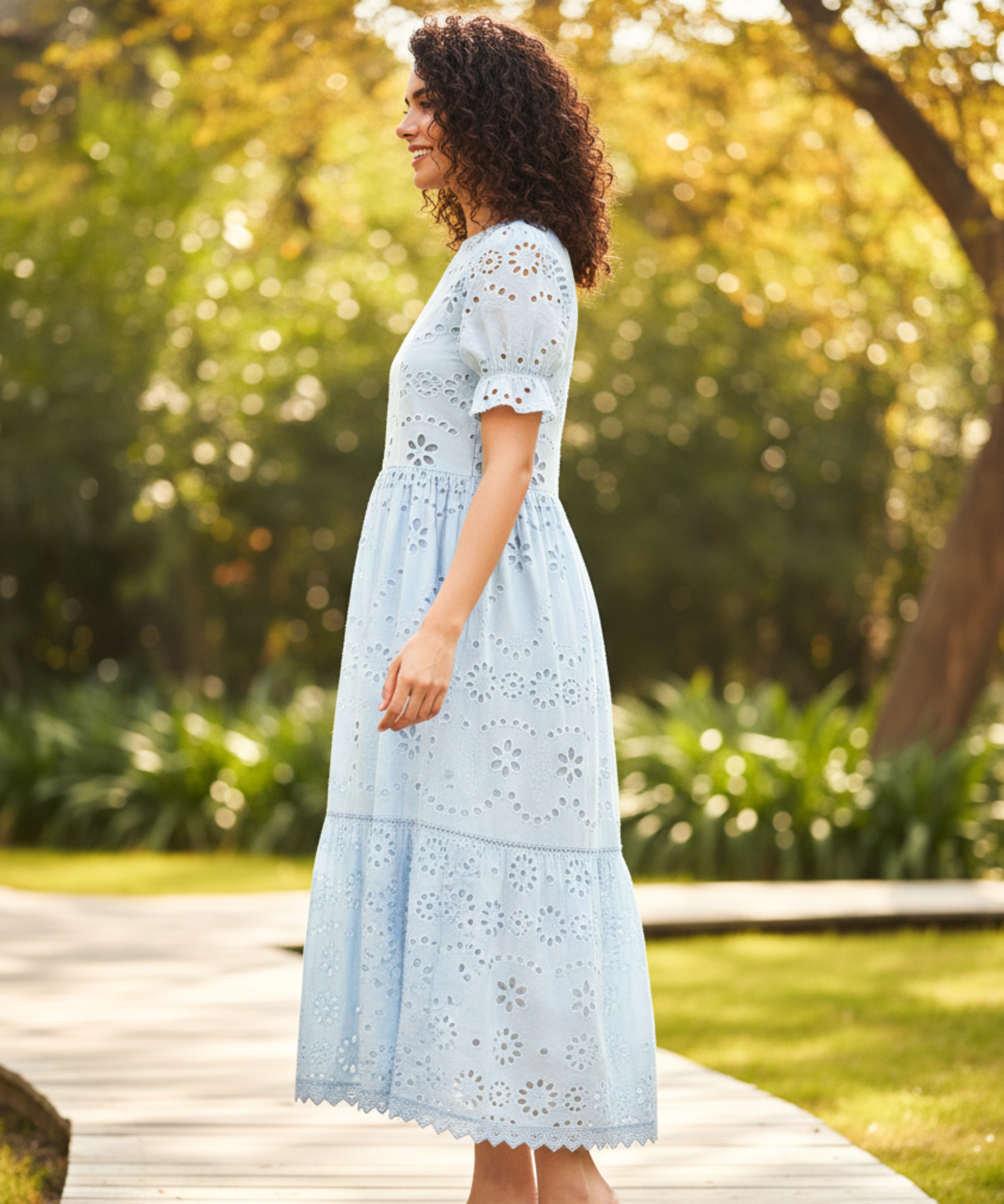 vestido algodón bordado