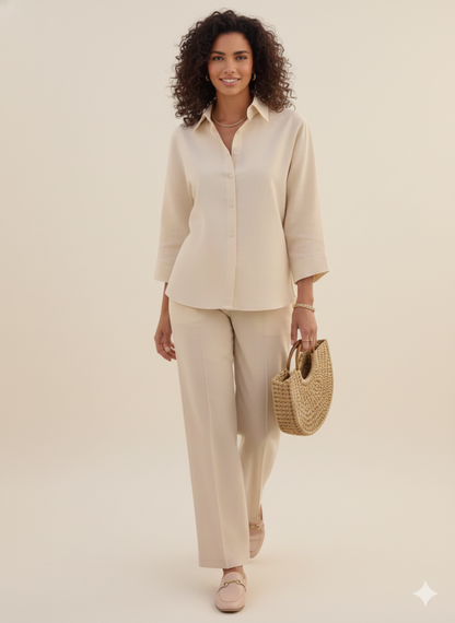 women cotton linen co ord set manufacturer