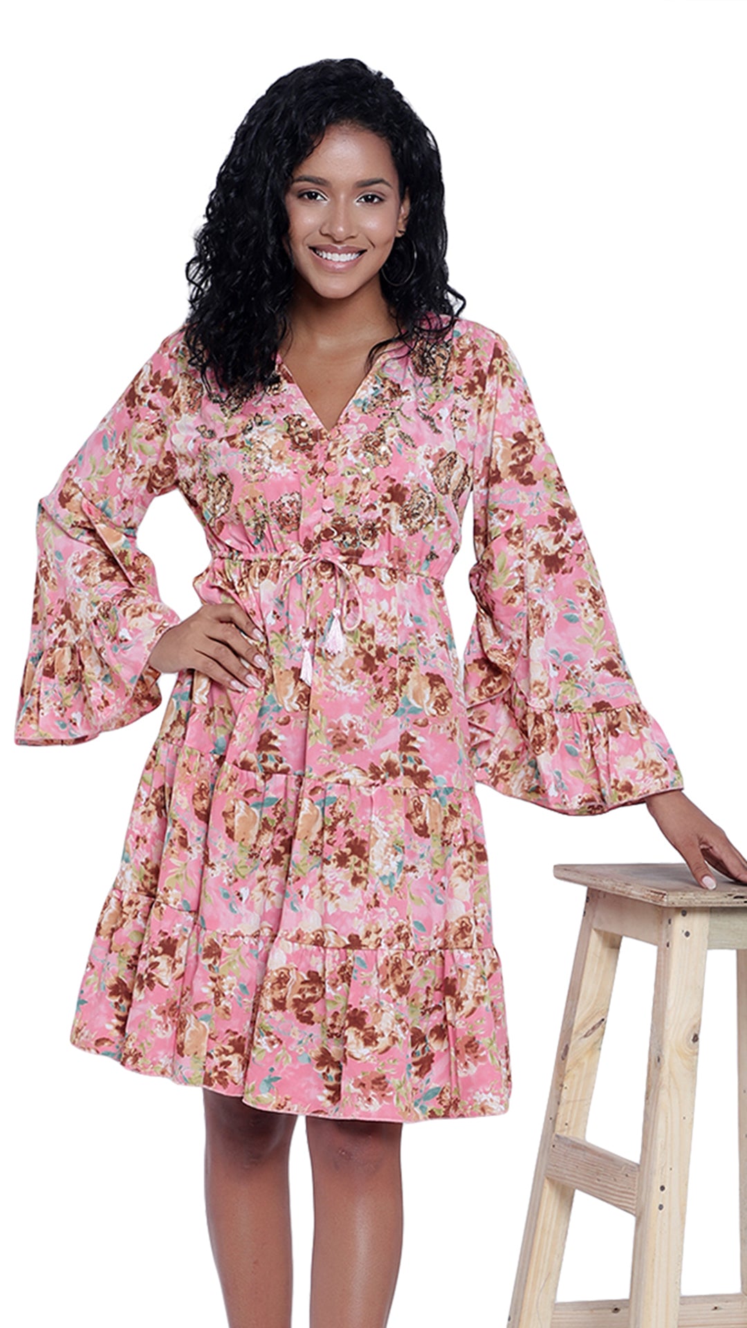 Floral Printed Seda Dress