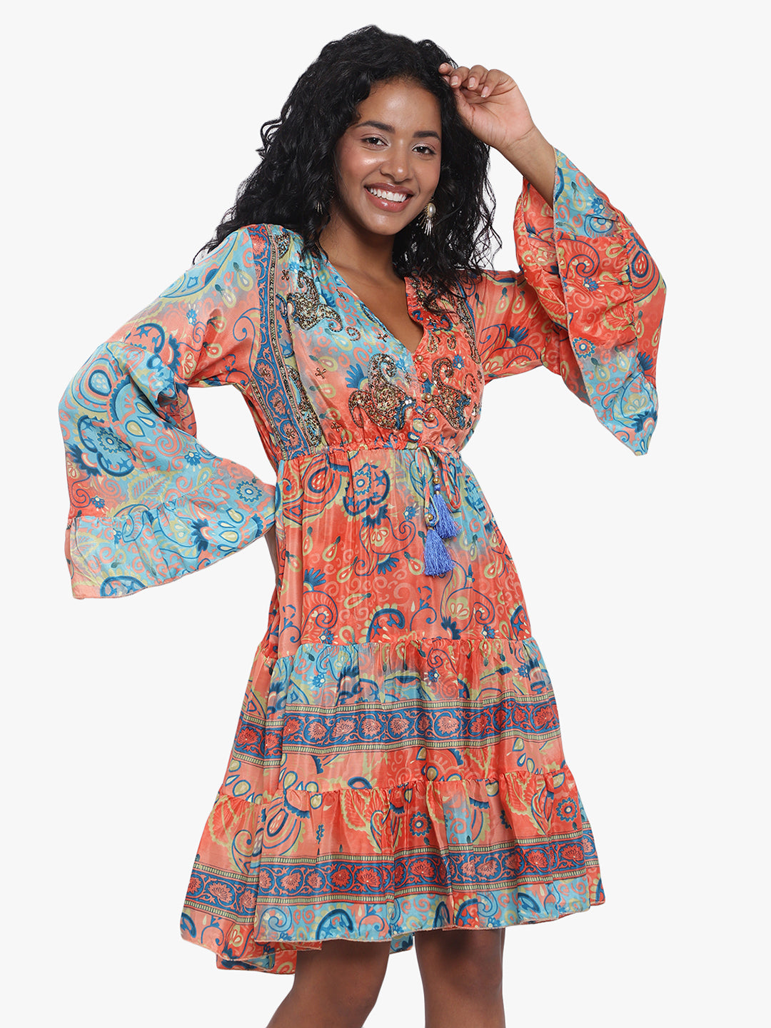 Floral Printed Seda Dress