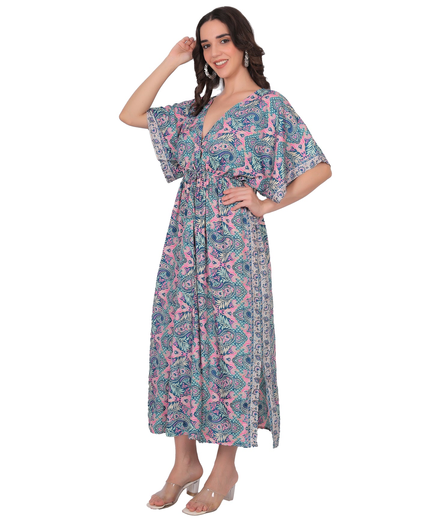 Seiden Kaftan Kleid