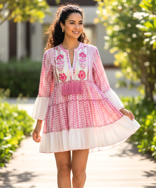 vestido estampado algodón mujer